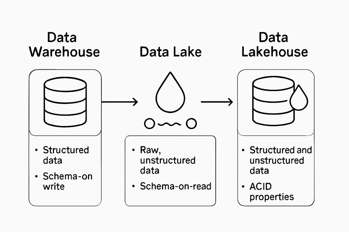 Figure 2.3. The main paradigms used to store and organize data.